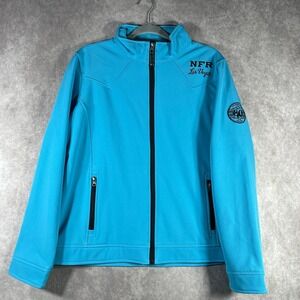 NFR Las Vegas National Finals Rodeo 2016 Jacket Women XL Blue Softshell Full Zip